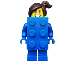 Brick Suit Girl, Series 18 (Minifigure Only without Stand and Accessories)