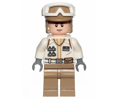 Hoth Rebel Trooper White Uniform, Dark Tan Legs (Frown)