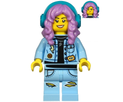 Parker L. Jackson - Denim Jacket with Headphones (Smile / Grumpy)