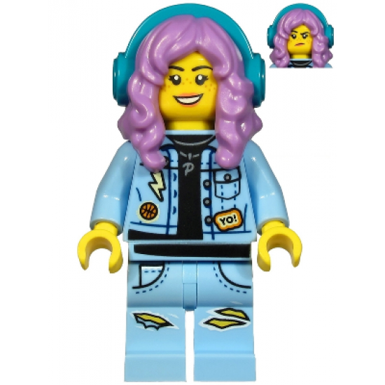 Parker L. Jackson - Denim Jacket with Headphones (Smile / Grumpy)