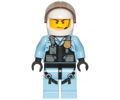 Police - Helicopter Pilot, Bright Light Blue Jumpsuit
