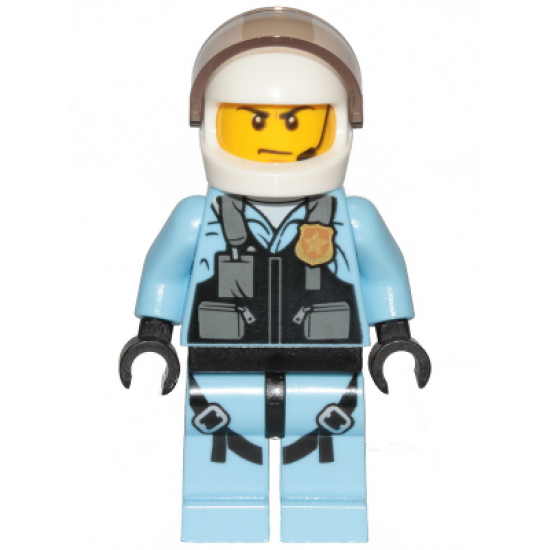 Police - Helicopter Pilot, Bright Light Blue Jumpsuit
