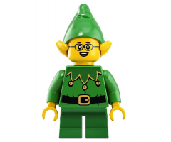 Elf - Green Scalloped Collar with Bells, Glasses