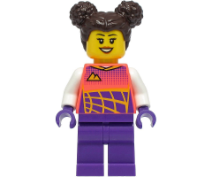 Stuntz Driver, Dark Brown Hair, Coral Race Suit, Dark Purple Legs
