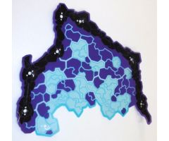 Plastic Wing Left with Black Rock Limbs and Dark Purple/Light Blue Electrified Membranes Pattern