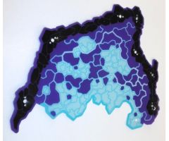 Plastic Wing Right with Black Rock Limbs and Dark Purple/Light Blue Electrified Membranes Pattern