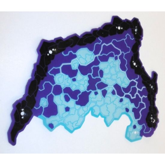 Plastic Wing Right with Black Rock Limbs and Dark Purple/Light Blue Electrified Membranes Pattern