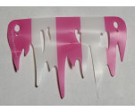 Plastic Sail, Ragged with 3 Dark Pink and 2 White Stripes Pattern