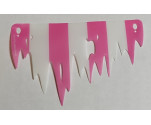 Plastic Sail, Ragged with 4 Dark Pink and 3 White Stripes Pattern