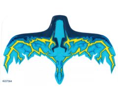 Plastic Wings with Dark Blue, Medium Azure, Blue and Yellow Lightning on Transparent Background Pattern