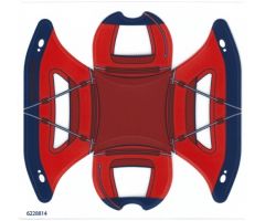 Plastic Tent Small with Red and Dark Blue Pattern