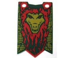Plastic Flag 5 x 8.5 with Chima Crocodile Tribe Pattern