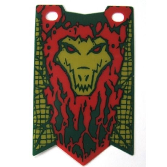 Plastic Flag 5 x 8.5 with Chima Crocodile Tribe Pattern