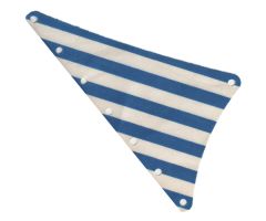 Cloth Sail Triangular 14 x 22 with Blue Thin Stripes Pattern