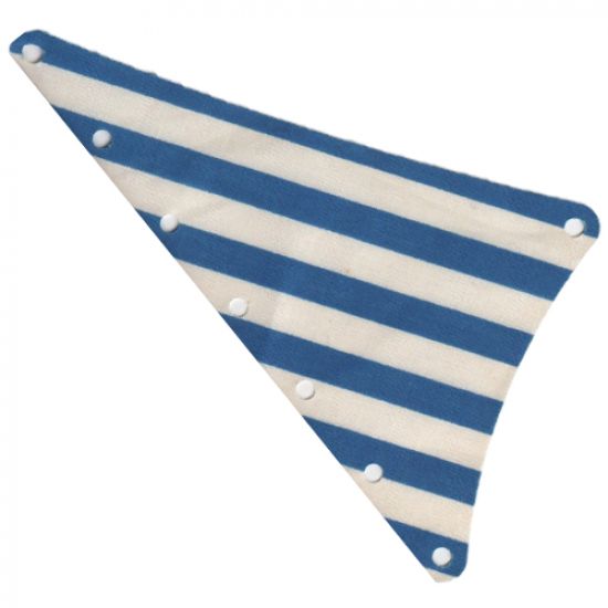 Cloth Sail Triangular 14 x 22 with Blue Thin Stripes Pattern