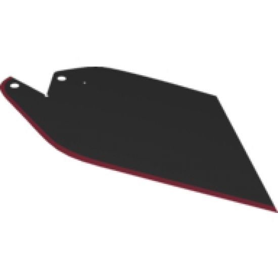 Cloth Cape with 3 Holes, Angled for Large Buildable Figures, with Sewn Dark Red Border Pattern
