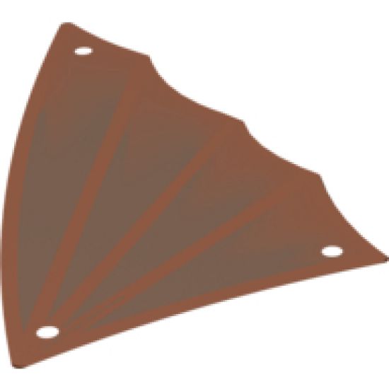 Cloth Sail Triangular 12 x 21 with Winged Edge and Dark Brown Pattern