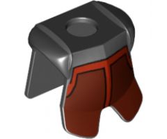 Minifigure, Body Wear Armor Breastplate with Leg Protection, Avatar Fire Nation Soldier Pattern