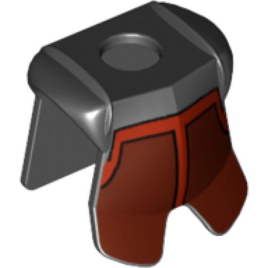Minifigure, Body Wear Armor Breastplate with Leg Protection, Avatar Fire Nation Soldier Pattern