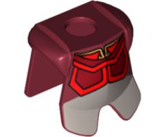 Minifigure, Body Wear Armor Breastplate with Leg Protection, Avatar Prince Zuko Pattern