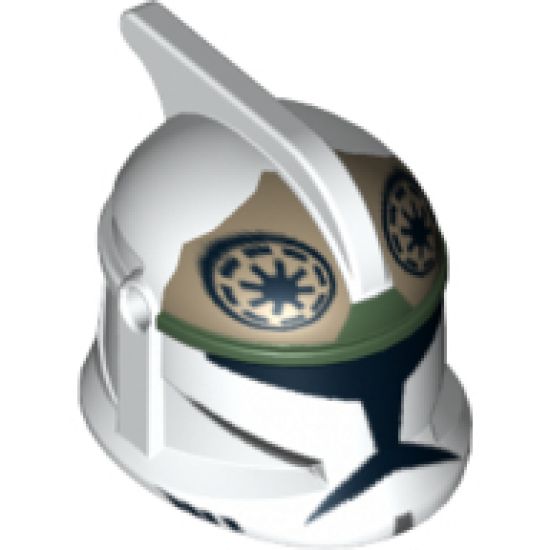 Minifigure, Headgear Helmet SW Clone Trooper with Holes, Clone Gunner Pattern