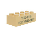 Brick 2 x 4 with Minecraft Variable Code Pattern