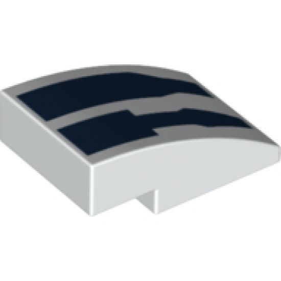 Slope, Curved 3 x 2 with SW R2-D2 Dark Blue Stripes Pattern