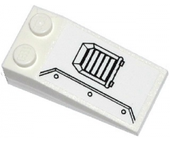 Slope 18 4 x 2 with Air Vent and Riveted Metal Plate Pattern Model Right Side (Sticker) - Set 75918