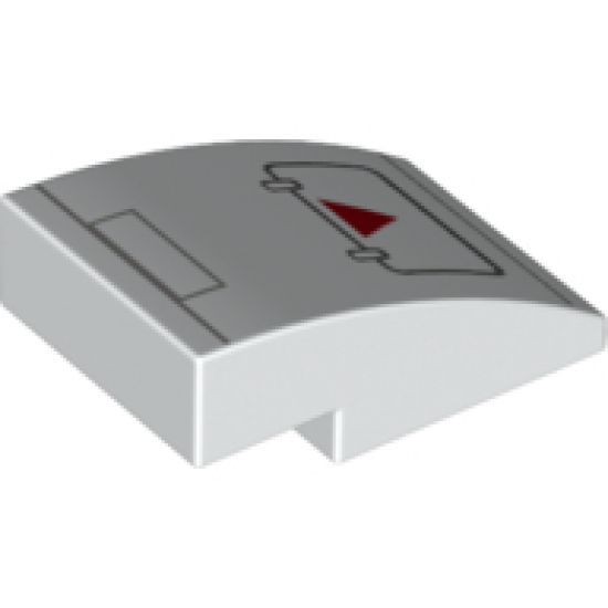 Slope, Curved 3 x 2 with SW A-wing Hull Plates and Red Triangle Pattern