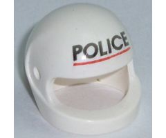 Minifigure, Headgear Helmet Motorcycle (Standard) with 'POLICE' Red Line Pattern