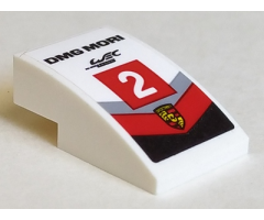 Slope, Curved 3 x 2 with 'DMG MORI', Number 2 and Porsche Logo Pattern (Sticker) - Set 75887