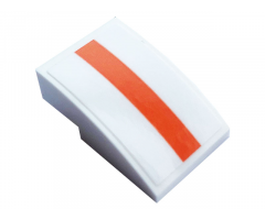 Slope, Curved 3 x 2 with Orange Stripe Pattern (Sticker) - Set 75937