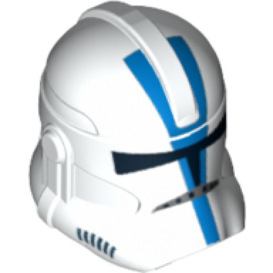 Minifigure, Headgear Helmet SW Clone Trooper with Blue 501st Legion Pattern