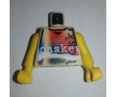 Torso NBA Street Player - 3 Color Shirt, Basket Text Pattern / Yellow NBA Arms