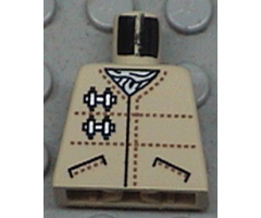 Torso SW Brown Dotted Lines and Pockets Pattern (Hoth Rebel)