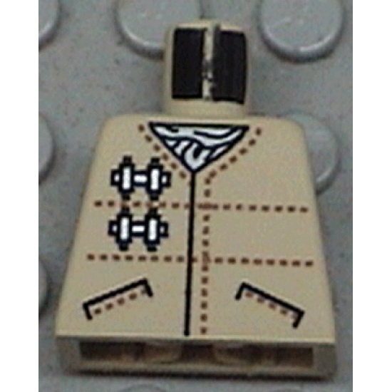Torso SW Brown Dotted Lines and Pockets Pattern (Hoth Rebel)