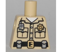 Torso Shirt Button Down with Pockets, Radio, Badge and Belt Pattern