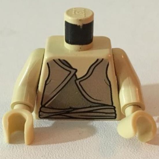 Torso SW Gungan Dark Gray/Light Brown Shirts Pattern / Tan Arms / Tan Hands