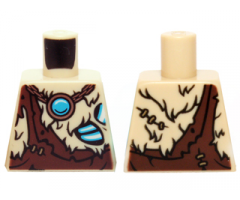 Torso Fur with Ragged Brown Top and Blue Chi Pattern