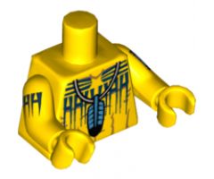 Torso Western Indians Blue Feather Pendant and Black Body Paint Pattern / Yellow Arms with Body Paint / Yellow Hands