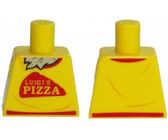 Torso Red Trim and 'LUIGI'S PIZZA', Straw Chest Pattern