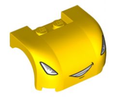 Vehicle, Mudguard 3 x 4 x 1 2/3 Curved with Front with Headlights and Smile with Teeth Pattern