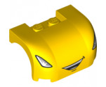 Vehicle, Mudguard 3 x 4 x 1 2/3 Curved with Front with Headlights and Open Smile with Teeth Pattern