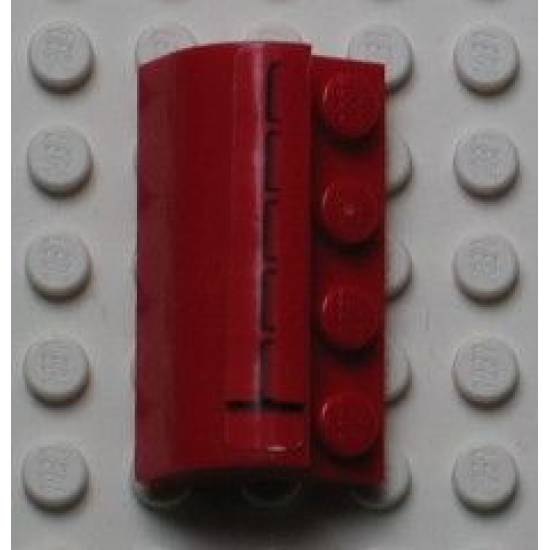 Slope, Curved 2 x 4 x 1 1/3 with Four Recessed Studs with Air Intake Pattern Model Right Side (Sticker) - Set 8654