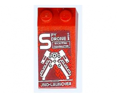 Slope 18 4 x 2 with 'SPY DRONE' Pattern (Sticker) - Set 8111