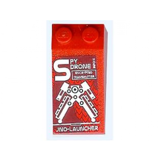 Slope 18 4 x 2 with 'SPY DRONE' Pattern (Sticker) - Set 8111