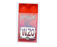 Slope 18 4 x 2 with 'W.20' Pattern (Sticker) - Set 8111