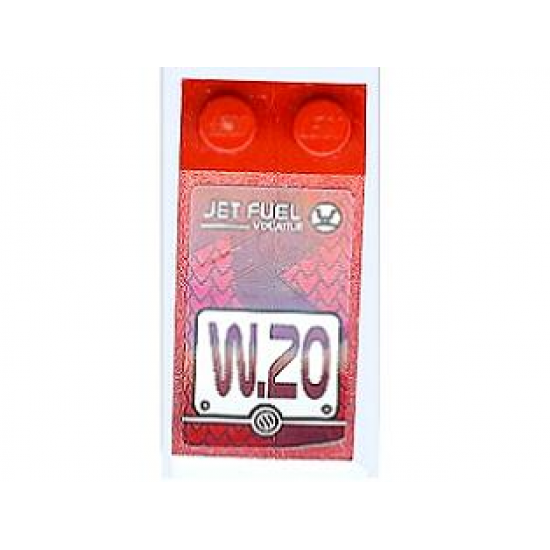 Slope 18 4 x 2 with 'W.20' Pattern (Sticker) - Set 8111