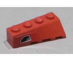 Wedge 4 x 2 Sloped Left with Exhaust Pattern (Sticker) - Set 8159