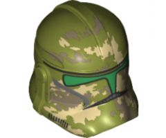 Minifigure, Headgear Helmet SW Clone Trooper with 41st Camouflage Pattern